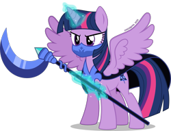 Size: 2585x1974 | Tagged: safe, artist:stellardusk, derpibooru import, twilight sparkle, twilight sparkle (alicorn), alicorn, pony, cape, clothes, crossover, cutie mark, disney, female, high res, levitation, magic, mare, mask, princess coven, simple background, telekinesis, the owl house, transparent background