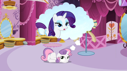 Size: 1920x1080 | Tagged: safe, derpibooru import, screencap, rarity, sweetie belle, sisterhooves social