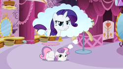 Size: 1920x1080 | Tagged: safe, derpibooru import, screencap, rarity, sweetie belle, sisterhooves social