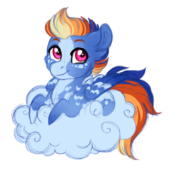 Size: 1024x995 | Tagged: safe, artist:azure-art-wave, derpibooru import, oc, oc:fairweather, pony, chibi, cloud, male, simple background, solo, stallion, transparent background