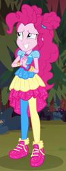 Size: 254x657 | Tagged: safe, derpibooru import, screencap, pinkie pie, better together, equestria girls, sunset's backstage pass!, cropped, solo