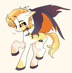 Size: 4657x4727 | Tagged: safe, artist:pandachenn, derpibooru import, oc, bat pony, pony, solo