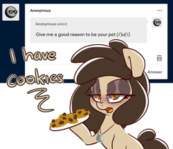 Size: 2200x1904 | Tagged: safe, artist:lou, derpibooru import, oc, oc:louvely, cookie, food, tumblr