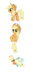 Size: 165x387 | Tagged: artist needed, source needed, safe, derpibooru import, applejack, breezie, earth pony, pony, breeziefied, comic, pixel art, simple background, solo, species swap, white background