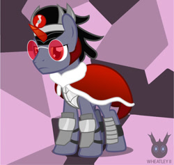 Size: 765x726 | Tagged: safe, artist:wheatley r.h., derpibooru exclusive, derpibooru import, oc, crystal pony, pony, unicorn, clothes, glasses, horn, male, silver, simple background, solo, stallion, the crystal empire 10th anniversary, unicorn oc, vector, watermark