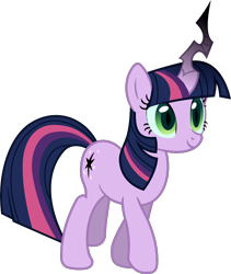 Size: 1156x1371 | Tagged: safe, derpibooru import, queen chrysalis, twilight sparkle, changeling, pony, unicorn, alternate cutie mark, female, fusion, green eyes, simple background, solo, transparent background