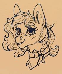 Size: 906x1080 | Tagged: safe, artist:skior, derpibooru import, oc, pony, bust, female, mare, monochrome, portrait, solo