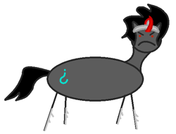 Size: 525x400 | Tagged: safe, artist:watermelon changeling, derpibooru exclusive, derpibooru import, king sombra, pony, 1000 hours in ms paint, angry, simple background, solo, stick figure, stylistic suck, the crystal empire 10th anniversary, white background