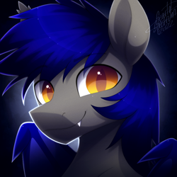 Size: 500x500 | Tagged: safe, artist:scarlet-spectrum, derpibooru import, oc, oc only, bat pony, pony, bat pony oc, solo