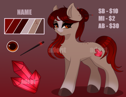 Size: 2200x1700 | Tagged: safe, artist:munrei, derpibooru import, oc, pony, adoptable, auction, auction open, cutie mark, hair accessory