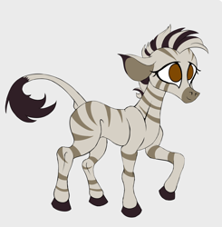 Size: 3034x3095 | Tagged: safe, artist:skunk bunk, derpibooru import, ribbon (tfh), zebra, them's fightin' herds, black and white mane, brown eyes, community related, female, simple background, solo, white background