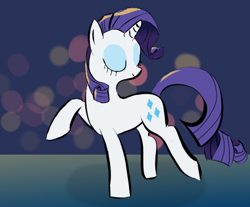 Size: 473x391 | Tagged: safe, artist:marrsund, derpibooru import, rarity, pony, unicorn, eyes closed, female, looking back, mare, raised hoof, raised leg