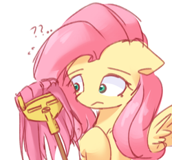 Size: 1080x1003 | Tagged: safe, artist:starflashing twinkle, derpibooru import, fluttershy, pegasus, pony, cute, female, fluttermop, mare, meme, mop, simple background, white background