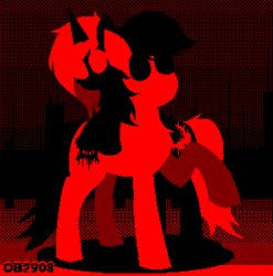 Size: 1184x1200 | Tagged: safe, artist:ob2908, derpibooru import, oc, oc only, oc:glare moon, oc:ordery break, earth pony, unicorn, duo, female, male