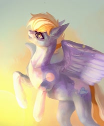 Size: 1800x2160 | Tagged: safe, artist:inarimayer, derpibooru import, oc, oc only, pegasus, pony, bipedal, coat markings, female, flying, glasses, golden, light, mare, outdoors, pegasus oc, short hair, solo, wings