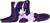 Size: 1396x654 | Tagged: safe, artist:cutiesparke, derpibooru import, twilight sparkle, unicorn twilight, pony, unicorn, :p, alternate cutie mark, alternate design, alternate hairstyle, butt blush, choker, clothes, eyelashes, eyeliner, female, hairpin, jewelry, looking sideways, lying down, makeup, mare, pigtails, prone, simple background, socks, solo, stockings, striped socks, thigh highs, tongue, tongue out, twintails, white background