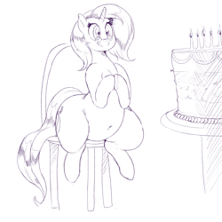 Size: 3000x3000 | Tagged: safe, artist:sirmasterdufel, derpibooru exclusive, derpibooru import, oc, oc only, oc:rose pendant, unicorn, birthday cake, cake, female, food, glasses, mare, this will end in weight gain