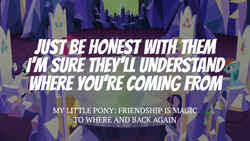 Size: 1920x1080 | Tagged: safe, derpibooru import, edit, edited screencap, editor:quoterific, screencap, applejack, fluttershy, pinkie pie, rainbow dash, rarity, spike, starlight glimmer, twilight sparkle, to where and back again, mane six