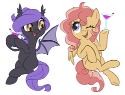 Size: 1569x1200 | Tagged: safe, artist:jeshh, derpibooru import, oc, oc only, bat pony, pegasus, pony, female, mare, simple background, transparent background