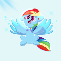 Size: 4000x4000 | Tagged: safe, artist:winstiky, derpibooru import, rainbow dash, pegasus, awesome, cute, solo, spoilers for another series