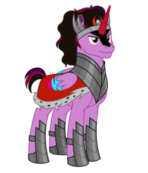 Size: 2048x2396 | Tagged: safe, artist:kapai882, artist:kathe, derpibooru import, king sombra, oc, oc:rokopaint, alicorn, pony, clothes, cosplay, costume, simple background, solo, the crystal empire 10th anniversary, white background