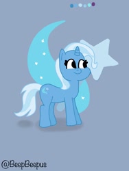 Size: 1200x1600 | Tagged: safe, artist:beepbeep, derpibooru import, trixie, pony, unicorn, cutie mark, female, great and powerful, mare, simple background, solo