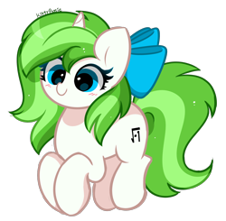 Size: 2356x2308 | Tagged: safe, artist:kittyrosie, derpibooru import, oc, oc only, oc:minty root, pony, unicorn, bow, cute, female, hair bow, high res, mare, simple background, solo, transparent background