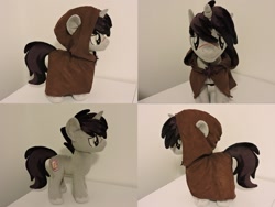 Size: 1597x1199 | Tagged: safe, artist:little-broy-peep, derpibooru import, shadow lock, pony, unicorn, cloak, clothes, irl, male, photo, plushie, scar, solo, stallion