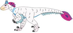 Size: 3102x1431 | Tagged: safe, artist:supahdonarudo, derpibooru import, queen novo, dinosaur, my little pony: the movie, dinosaurified, female, simple background, species swap, transparent background, utahraptor