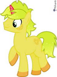 Size: 4000x5384 | Tagged: safe, artist:melisareb, derpibooru import, part of a set, pony, unicorn, .svg available, absurd resolution, citrus (kleptocorns), crossover, gradient mane, gradient tail, kleptocorns, male, raised hoof, raised leg, simple background, solo, stallion, tail, transparent background, vector