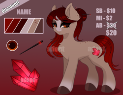 Size: 2200x1700 | Tagged: safe, artist:munrei, derpibooru import, oc, pony, adoptable, auction, auction open, cutie mark, hair accessory