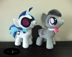 Size: 1280x1021 | Tagged: safe, artist:purplenebulastudios, derpibooru import, dj pon-3, octavia melody, vinyl scratch, pony, female, filly, filly octavia, filly vinyl scratch, foal, irl, photo, plushie, younger