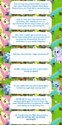 Size: 2048x4096 | Tagged: safe, derpibooru import, filthy rich, fluttershy, ocellus, silverstream, changedling, changeling, hippogriff, pegasus, pony, dialogue, dialogue box, english, event, female, gameloft, mare, official, solo, solo focus, speech bubble, text