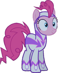 Size: 398x500 | Tagged: safe, artist:pascalmulokozi2, derpibooru import, edit, edited screencap, screencap, pinkie pie, earth pony, season 4, background removed, looking at you, power ponies, simple background, smiling, standing, transparent background