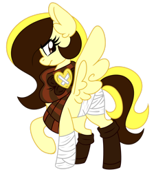Size: 1920x2119 | Tagged: safe, artist:ladylullabystar, derpibooru import, oc, oc only, oc:guylian, pegasus, pony, clothes, female, mare, scarf, simple background, solo, striped scarf, transparent background