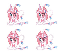 Size: 1005x795 | Tagged: safe, artist:nidyafallen, derpibooru import, pony, pokémon, ponified, simple background, sylveon, white background