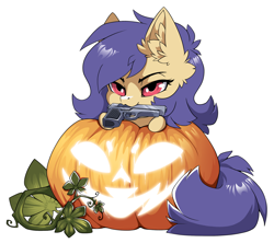 Size: 1500x1332 | Tagged: safe, alternate version, artist:arctic-fox, derpibooru import, part of a set, oc, oc only, pony, alternate character, commission, mouth hold, pumpkin, simple background, solo, transparent background, ych result