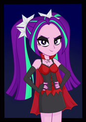 Size: 1750x2500 | Tagged: safe, artist:daarkenn, derpibooru import, aria blaze, equestria girls, nightmare night, solo, vampire costume