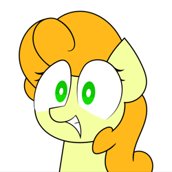 Size: 1620x1620 | Tagged: safe, artist:greenhoof, derpibooru import, carrot top, golden harvest, earth pony, pony, excited, female, mare, simple background, solo, transparent background, vector, white pupils