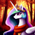 Size: 1024x1024 | Tagged: safe, derpibooru import, editor:dovakkins, generator:purplesmart.ai, generator:stable diffusion, machine learning generated, princess celestia, alicorn, pony, autumn, beautiful, bust, clothes, cute, female, forest, forest background, jewelry, mare, portrait, regalia, scarf, smiling, solo