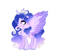 Size: 1913x1669 | Tagged: safe, artist:existencecosmos188, derpibooru import, oc, oc only, alicorn, pony, alicorn oc, base used, eyeliner, female, hoof polish, horn, jewelry, makeup, mare, simple background, tiara, transparent background, wings