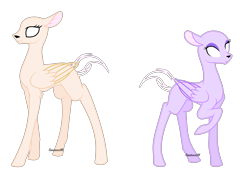 Size: 2793x1889 | Tagged: safe, artist:existencecosmos188, derpibooru import, oc, oc only, pegasus, pony, bald, base, duo, eyelashes, female, mare, pegasus oc, raised hoof, raised leg, simple background, transparent background, white eyes