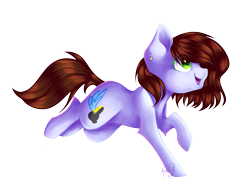 Size: 1985x1537 | Tagged: safe, artist:prettyshinegp, derpibooru import, oc, oc only, earth pony, pony, ear piercing, earth pony oc, piercing, raised hoof, raised leg, signature, simple background, smiling, solo, transparent background