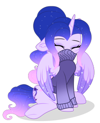 Size: 2032x2504 | Tagged: safe, artist:existencecosmos188, derpibooru import, oc, oc only, oc:existence, alicorn, pony, alicorn oc, ethereal mane, eyes closed, horn, simple background, smiling, starry mane, transparent background, wings