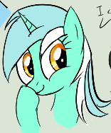 Size: 156x188 | Tagged: safe, artist:truthormare, ponerpics import, lyra heartstrings, pony, unicorn, /bale/, aggie.io, boop, cropped, female, mare, self-boop, show accurate, simple background, smiling, solo