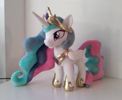 Size: 1637x1336 | Tagged: safe, artist:azdaracylius, derpibooru import, princess celestia, pony, irl, photo, plushie, solo