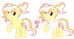 Size: 1280x681 | Tagged: safe, artist:vi45, derpibooru import, oc, earth pony, pony, clothes, female, mare, shirt, simple background, solo, white background