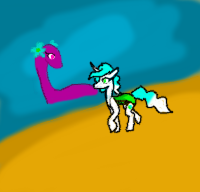 Size: 200x192 | Tagged: safe, artist:samuel-neocros, derpibooru import, oc, oc only, changedling, changeling, dinosaur, pony, beach, changedling oc, changeling oc, duo