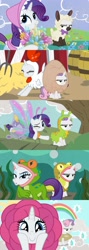 Size: 1920x5400 | Tagged: safe, derpibooru import, edit, edited screencap, screencap, rarity, sweetie belle, pony, unicorn, forever filly, season 7, clothes, costume, cute, duo, female, filly, foal, looking at you, mare, raribetes, siblings, sisters, sweetie belle is not amused, unamused