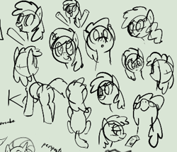 Size: 350x299 | Tagged: safe, artist:truthormare, ponerpics import, rainbowshine, pony, /bale/, aggie.io, cropped, female, lineart, looking at you, love letter, mare, monochrome, overhead view, raised hoof, raised leg, simple background, sketch, sketch dump, smiling